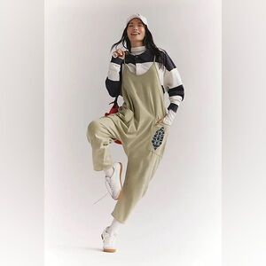 NWOT FP Movement Hot Shot Logo Onesie ~Moss Combo~